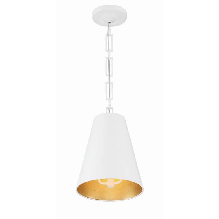 Crystorama Lighting Alston 2 - Light Chandelier in Matte White/Antique Gold