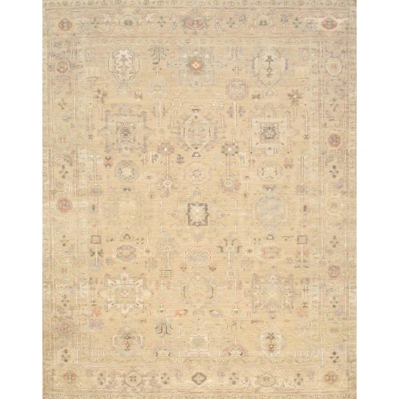 Pasargad Oushak Cream Wool Area Rug