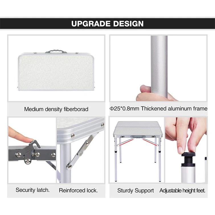 REDCAMP Square Outdoor Folding Camping Table