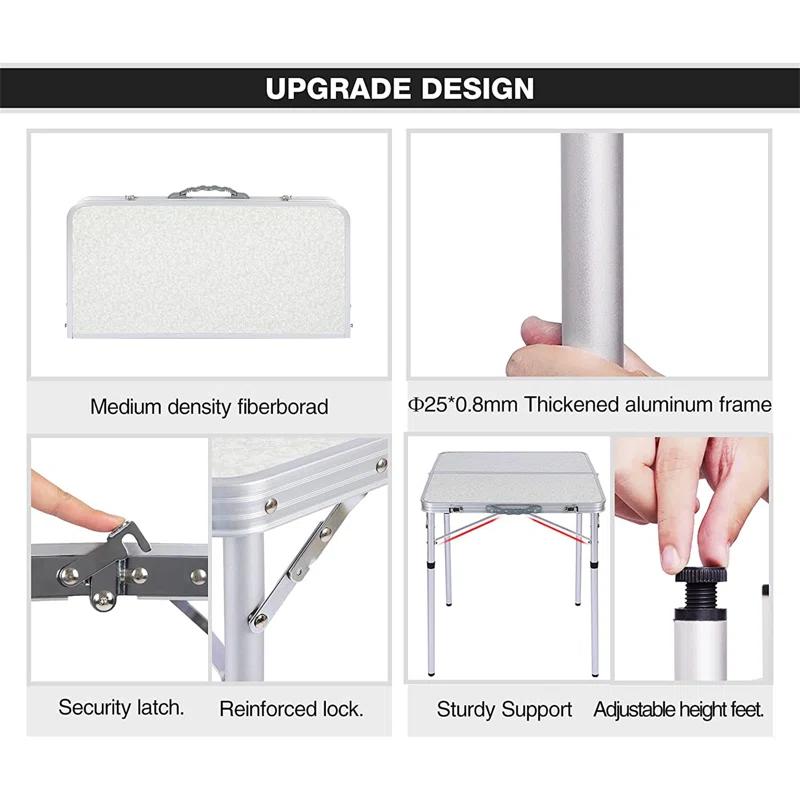 REDCAMP Square Outdoor Folding Camping Table