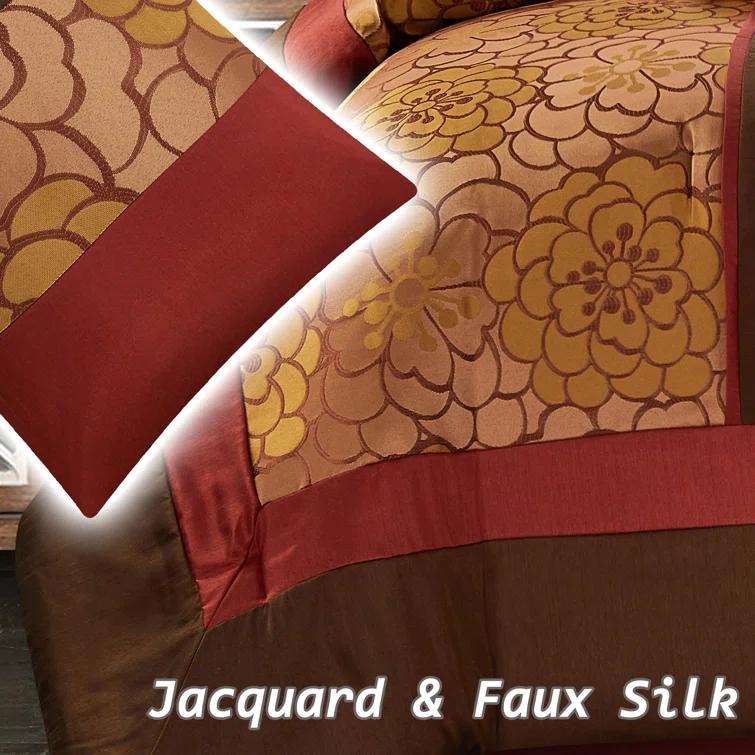 Nanshing America, Inc Sibyl 7 Piece Jacquard Comforter Set