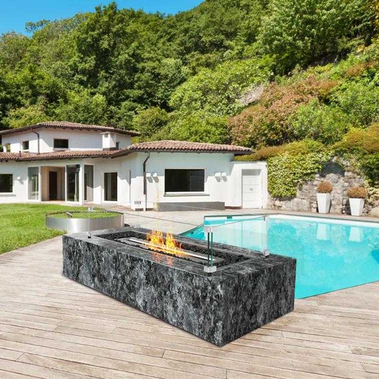 VEVOR Tempered Glass Fire Pit Accessory (Set of 4)