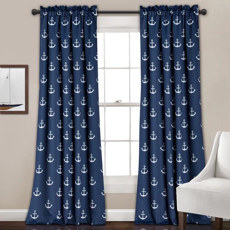 Anchor Polyester Room Darkening Curtain Pair (Set of 2)