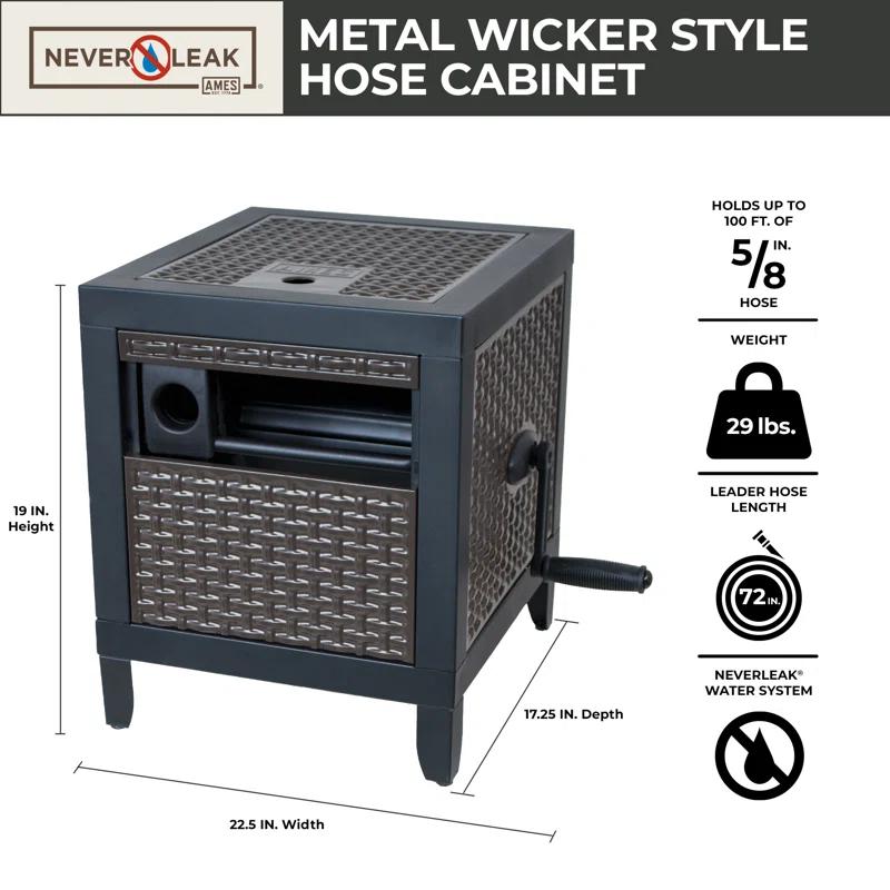 Ames Metal Hose Reel Cabinet with Auto-Track Rewind