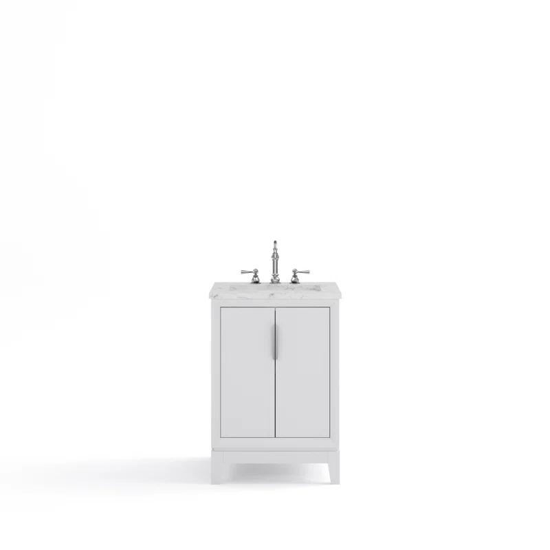 Water Creation Elizabeth 24" Hardwood Single Bathroom Vanity in Pure White