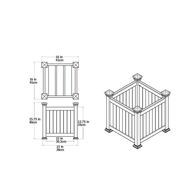 Vita White Vinyl Planter Box & Reviews | Wayfair