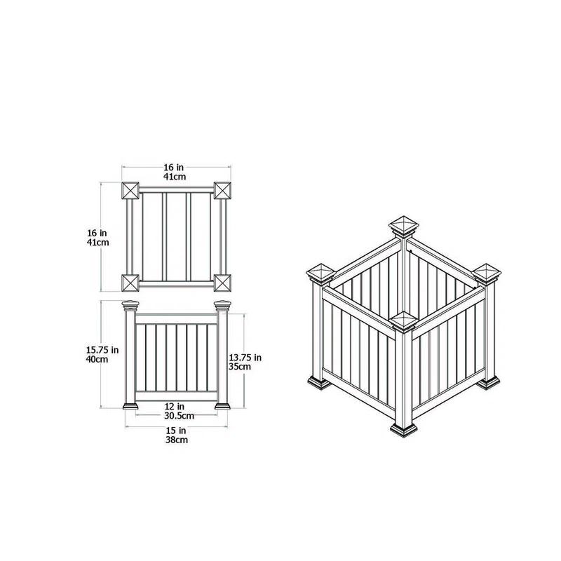 Vita White Vinyl Planter Box & Reviews | Wayfair
