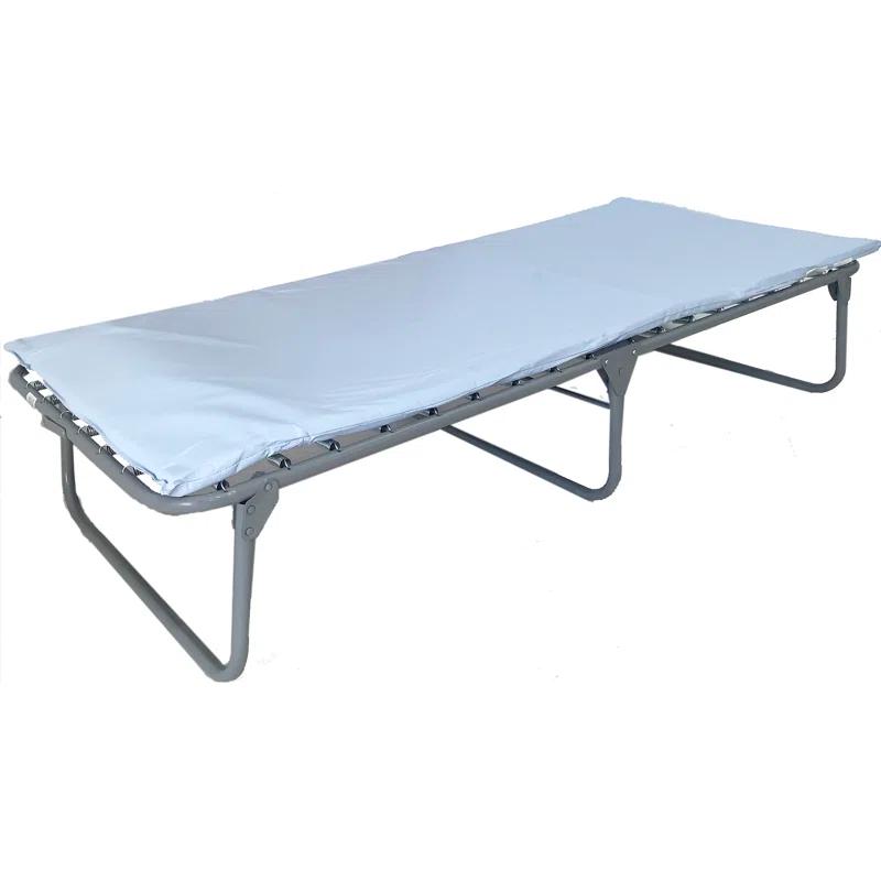 Blantex Inc. Blantex Transportable Storage Cart with 4 Full Steel Shelf & 15 XM-6 Extra Wide Folding Steel Cot | Wayfair
