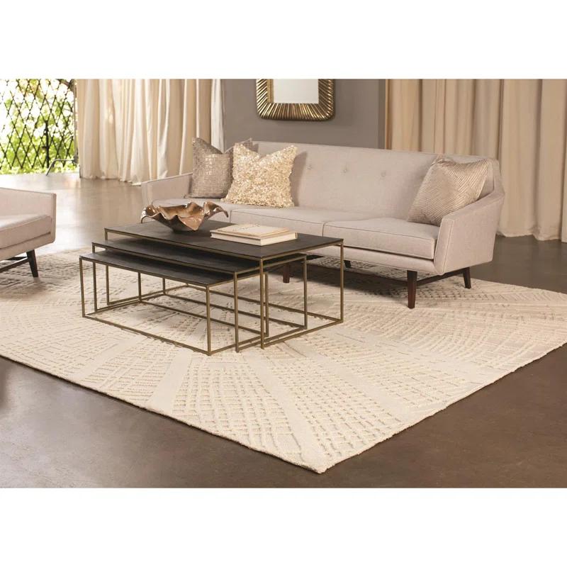Global Views Vortex Rug-Ivory/Ivory