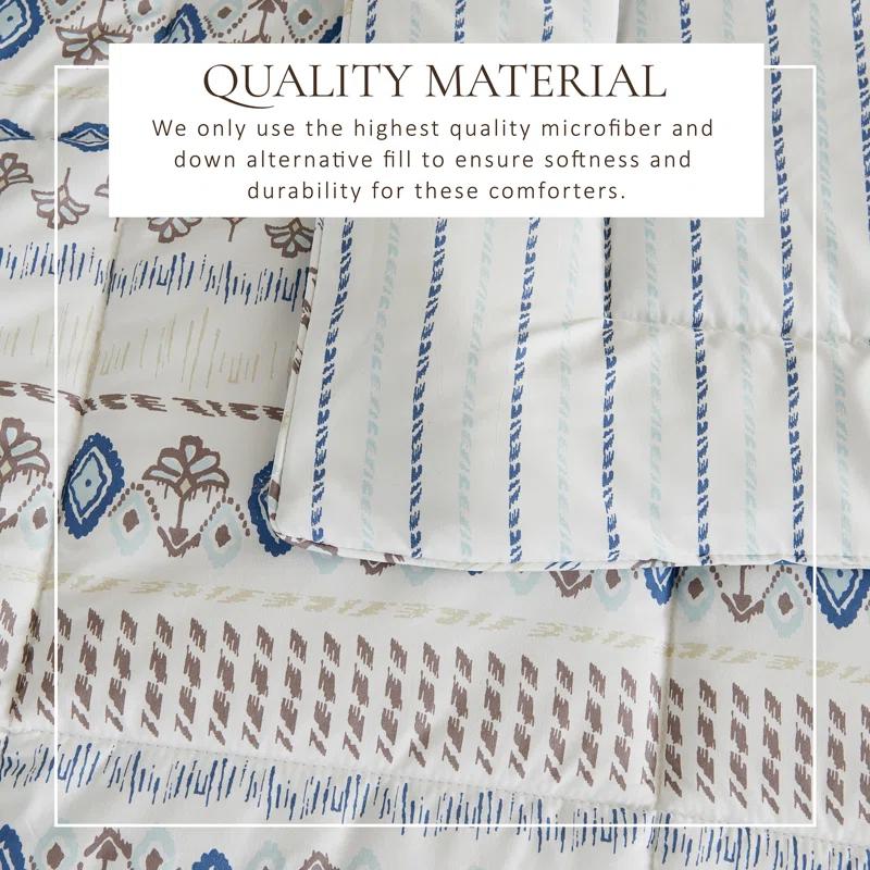 FreshFolds Reversible Microfiber Comforter Set with Shams