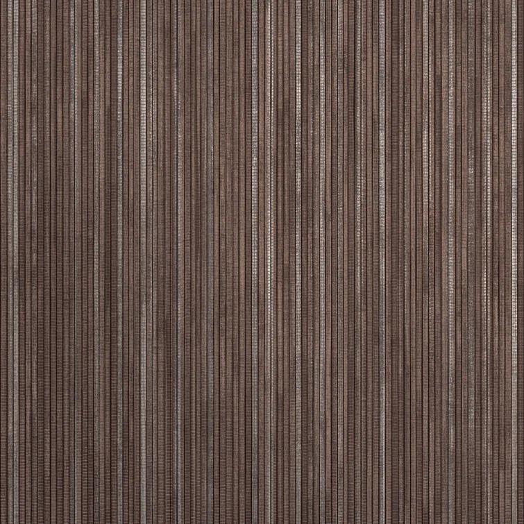 Tempaper Textured Faux Grasscloth Brown & Metallic Silver Peel and Stick Wallpaper, 20.5" x 16.5'