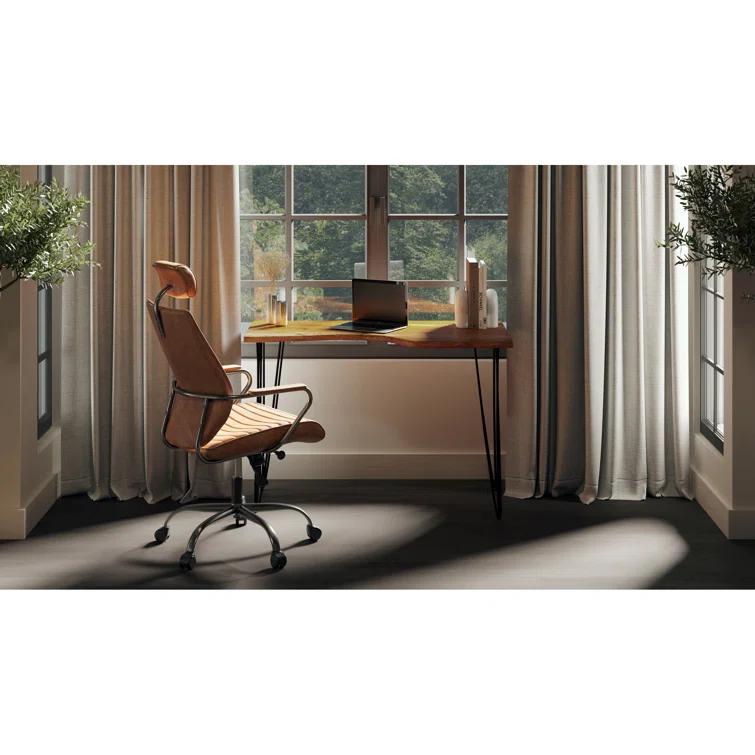 Harbor Leather Swivel Desk Chair