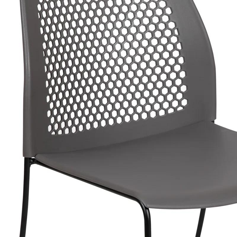 Flash Furniture Antonia 661 lb. Capacity Stack Chair with Air-Vent Back and Powder Coated Sled Base