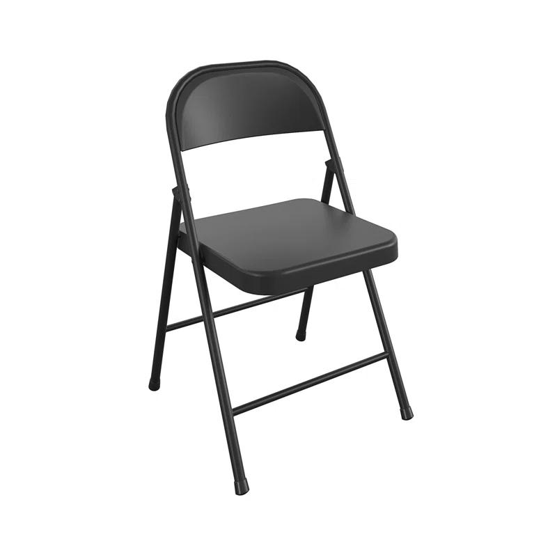 COSCO All Steel Smartfold Folding Chair, 10 Pack, Black (Set of 10)