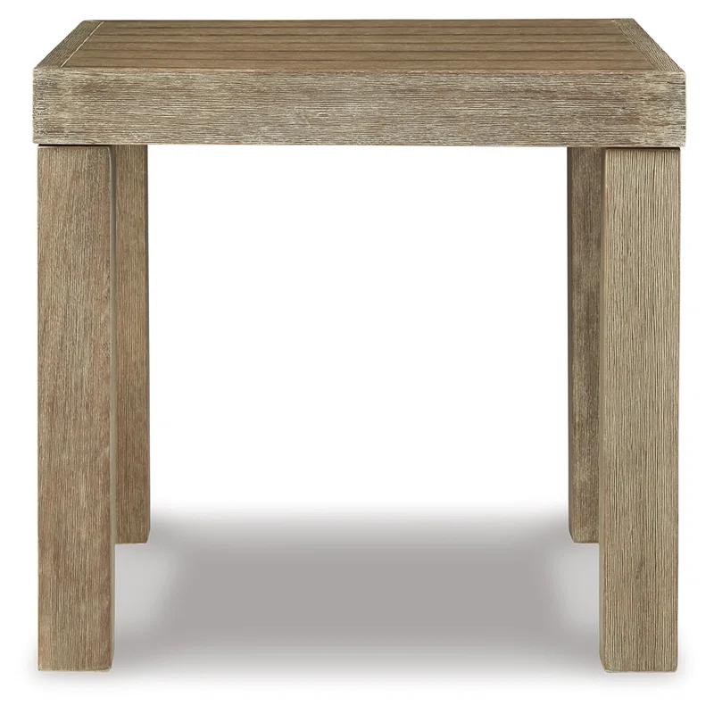 Viva Furniture Square Eucalyptus Outdoor Side Table