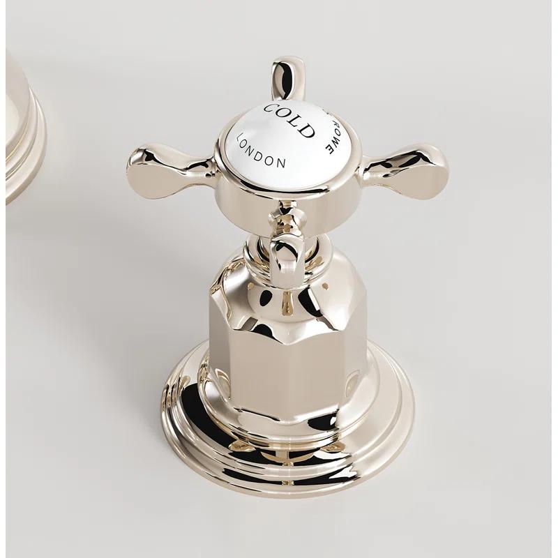 Perrin & Rowe U.3706X-PN-2 Edwardian Widespread Lavatory Faucet With Low Spout