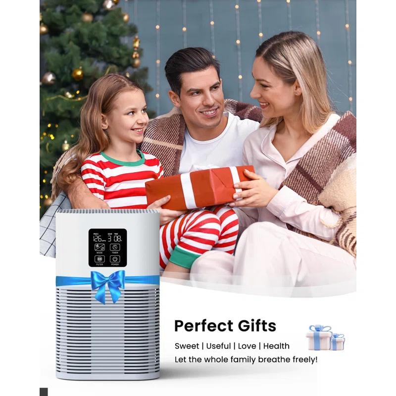 Air Purifiers For Home, HEPA Air Purifiers For Large Room Up To 600 Sq.Ft, H13 True HEPA Air Filter With Fragrance Sponge 6 Timers Quiet Air Cleaner For Pet Dander Wildfire