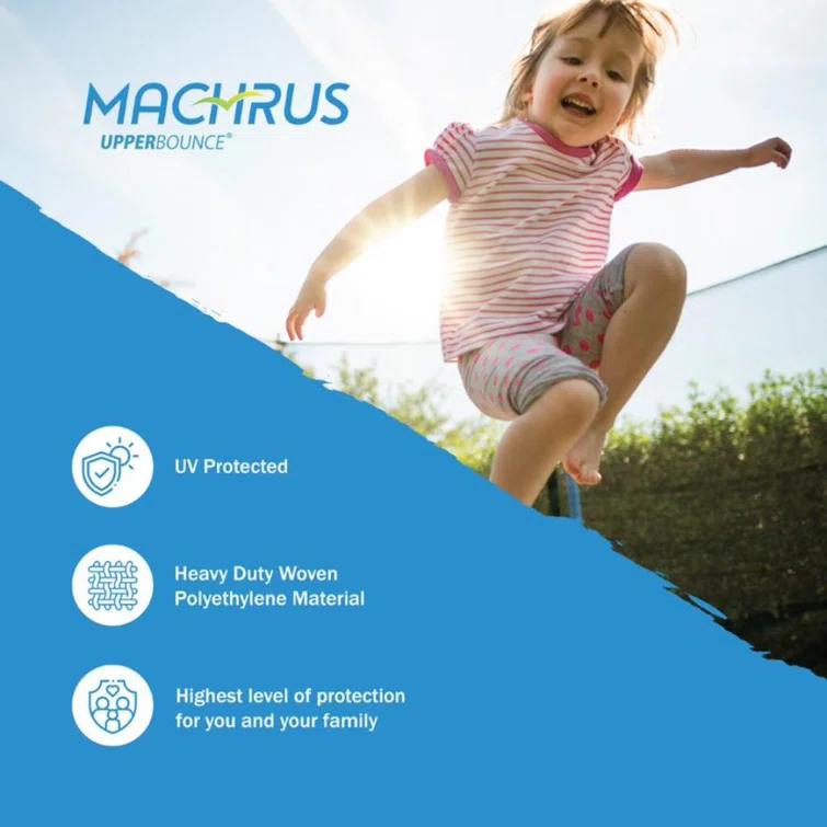 Upper Bounce Machrus Upper Bounce Trampoline Safety Net For 14 ft Round trampolines using 4 Curved Poles