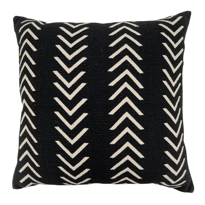 Saro Adah Collection Cotton Geometric 22" Throw Pillow Cover & Reviews | Wayfair