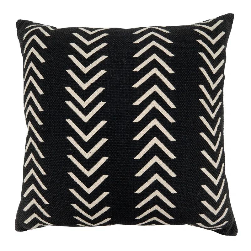 Saro Adah Collection Geometric Cotton Throw Pillow