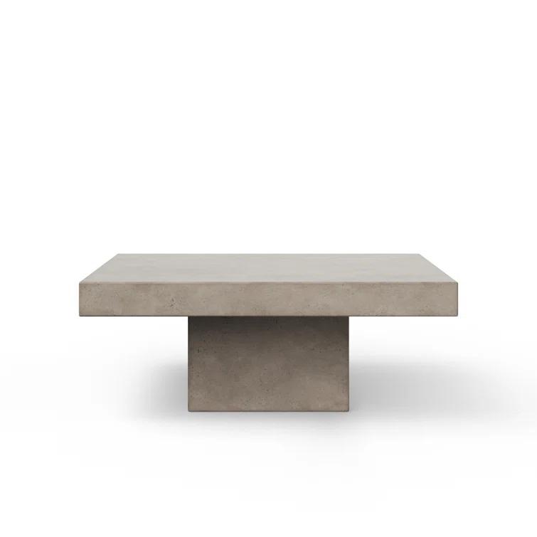 AllModern Kareen Concrete Pedestal Coffee Table & Reviews | AllModern
