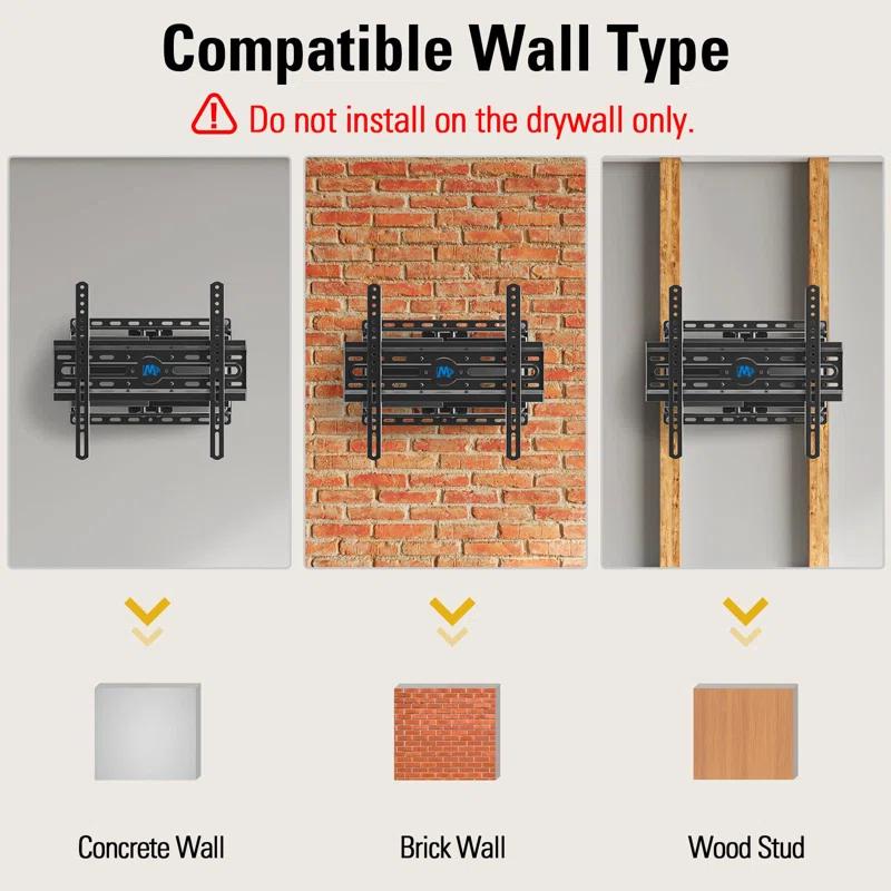 BEACHWATER POOL & SPA, LLC TV Wall Mount For 32-65 Inch TV, TV Mount With Swivel And Tilt, Full Motion TV Bracket With Articulating Dual Arms, Fits 16Inch Studs, Max VESA 400X400 Mm, 99Lbs