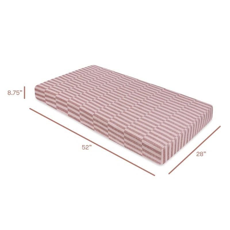 babyletto Maroon Stripe Muslin Crib Sheet