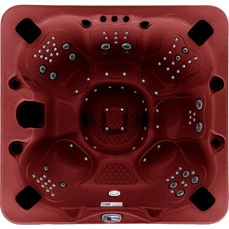 7-Person 100-Jet Premium Bench Spa Standard Hot Tub With Sound System And LED Waterfall