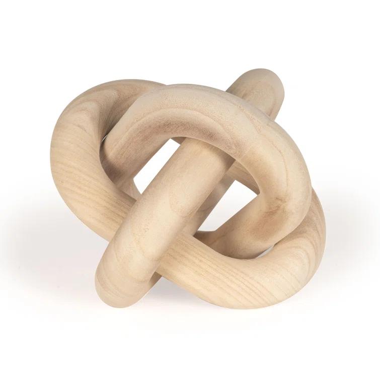 Natural Brown Small Paulownia Wood Knot Sculpture