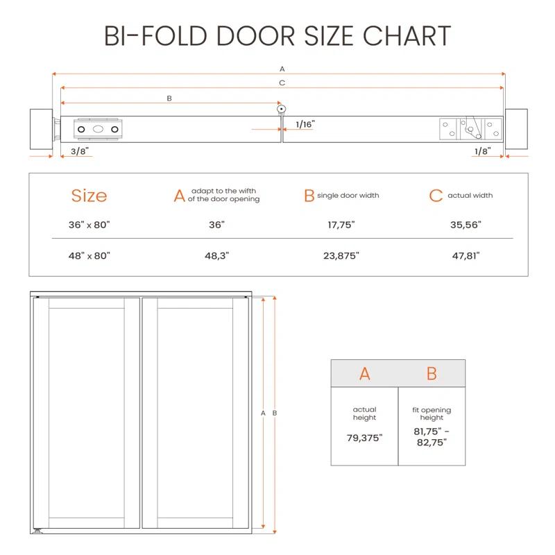 Belldinni Della Solid Manufactured Wood and Glass Prefinished Bi-Fold Door