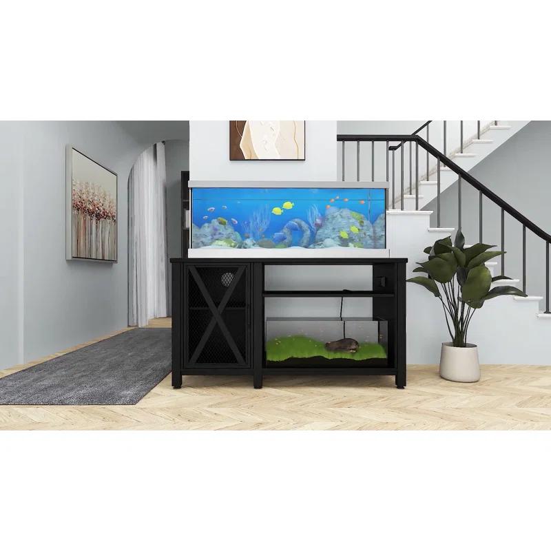 Archie & Oscar™ Chickerell 55-75 Gallon Rectangle Heavy Duty Metal Aquarium Stand with Power Outlets