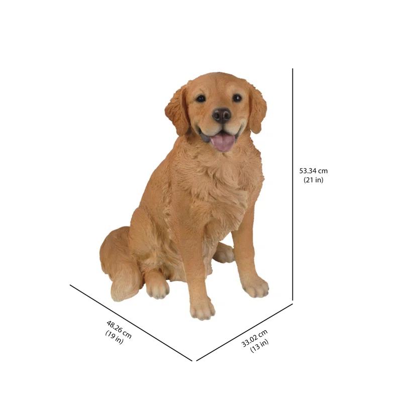 Hi-Line Gift Ltd. Sitting Dog Golden Retriever Statue
