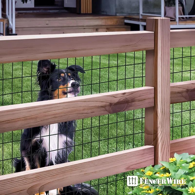 Fencer Wire Fencer Wire Vinyl Coated 16 Gauge Welded Fence Wire Roll, Mesh Size 2-Inch x 3-Inch