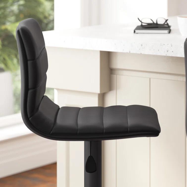 Taylor & Logan Rochester Swivel Upholstered Adjustable Height Counter Stool with Metal Frame
