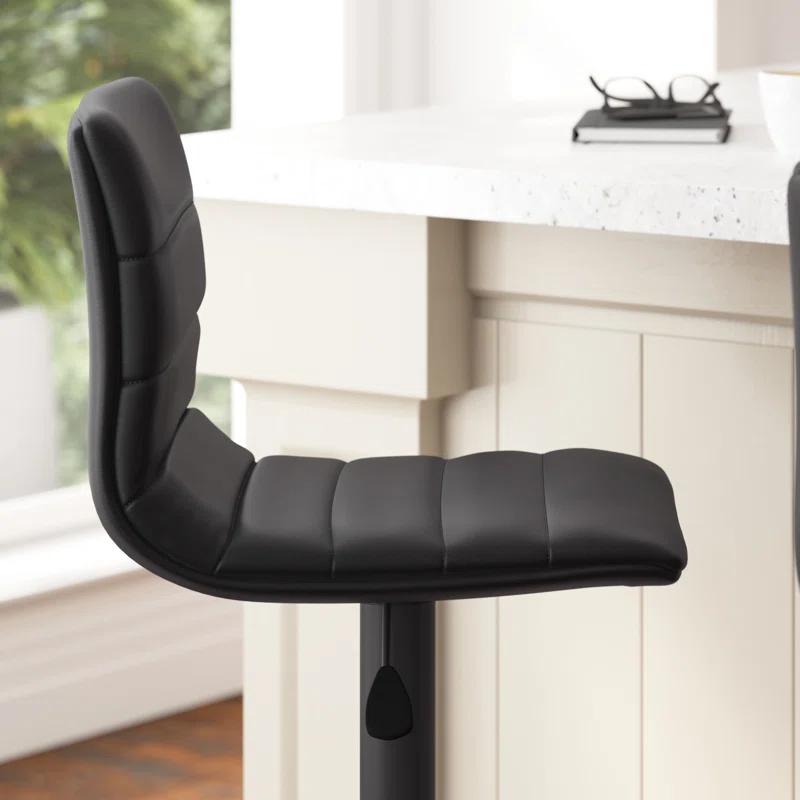 Taylor & Logan Rochester Swivel Upholstered Adjustable Height Counter Stool with Metal Frame