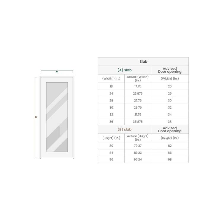 Belldinni Della Solid + Manufactured Wood Paneled Matte Slab Door