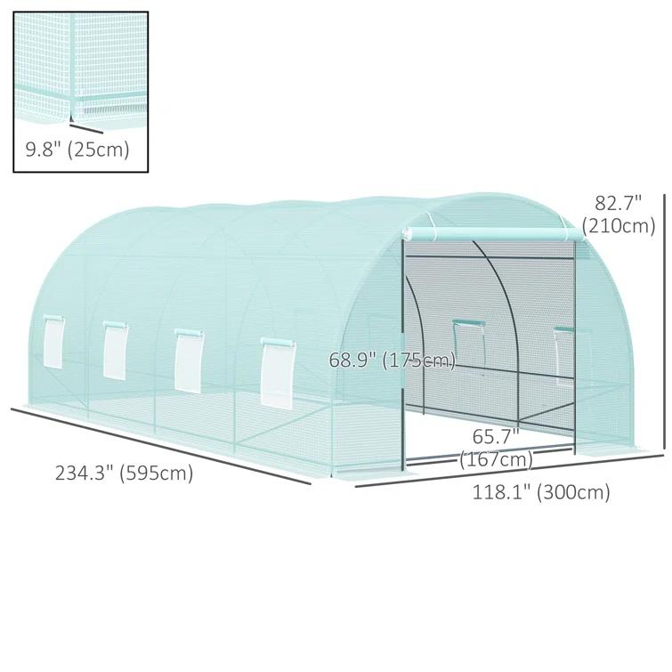 Outsunny 9.75 W x 19.75" D Greenhouse