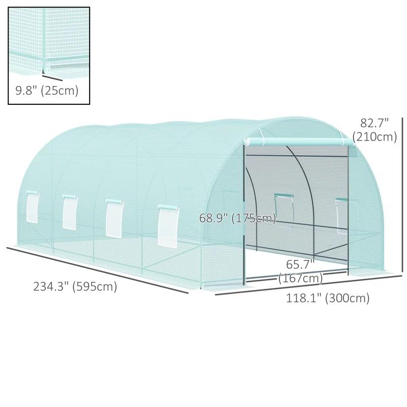 Outsunny 9.75 W x 19.75" D Greenhouse