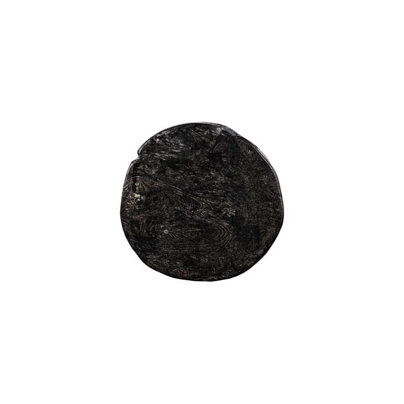 Black Wash Stool, Round