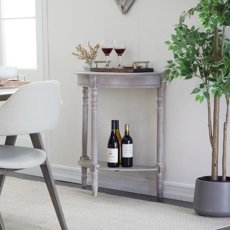 Ophelia & Co. Mcbroom Wood Half Moon 1 Shelf Console Table