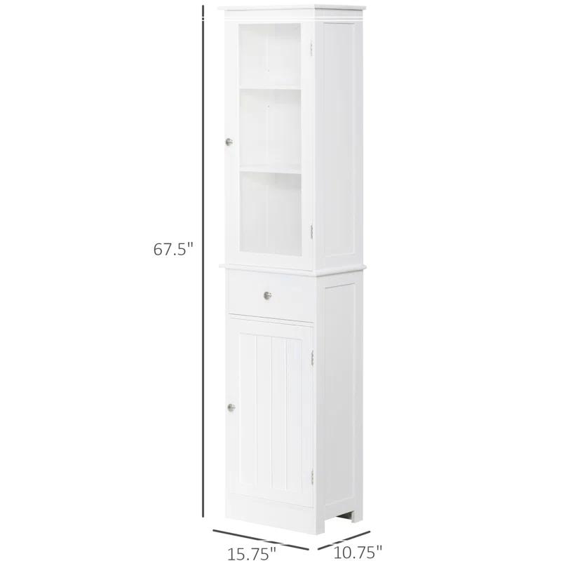 NRANTUM kleankin Slim Bathroom Storage Cabinet, Tall Bathroom Cabinet