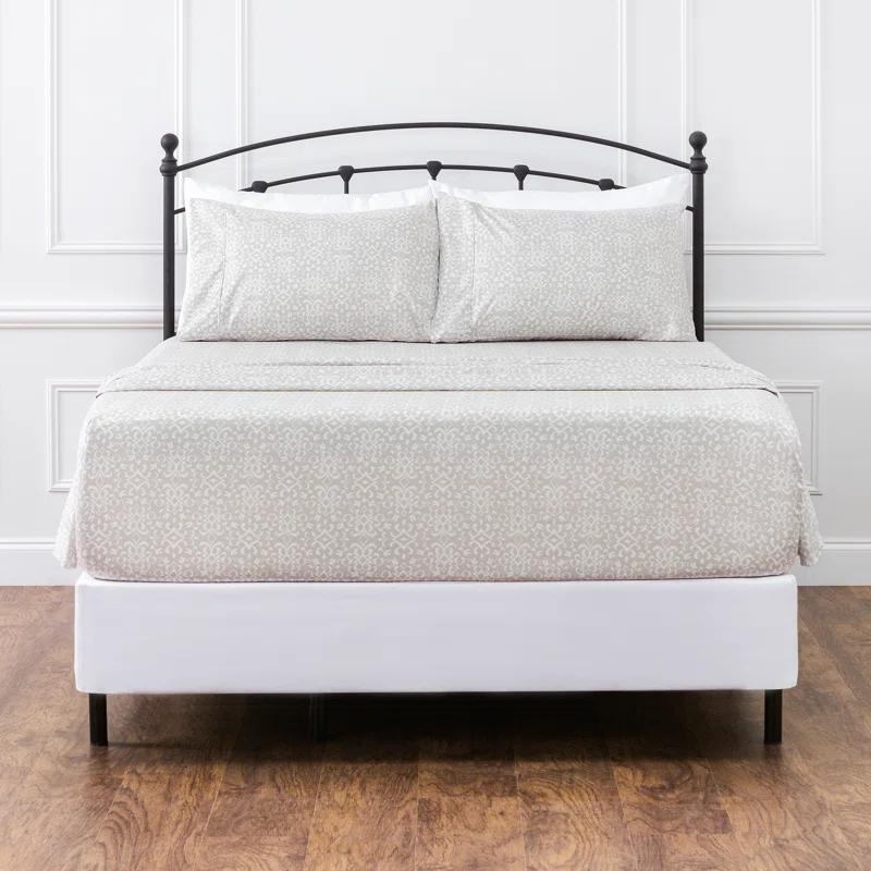 Chanasya Ultra Soft Floral Microfiber Percale Sheet Set