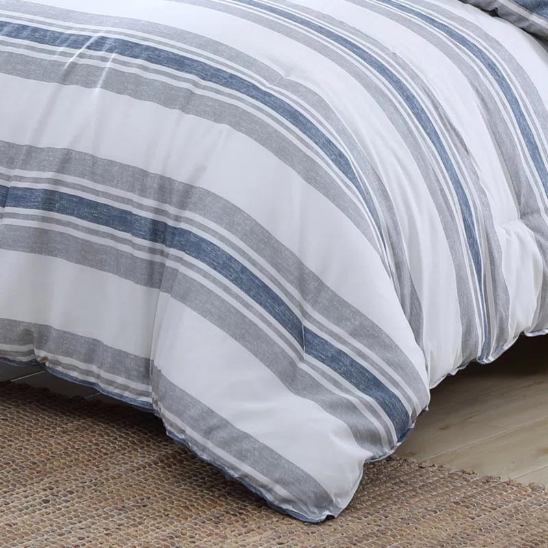 Nautica Bay Shore Cotton Reversible Navy Comforter Set