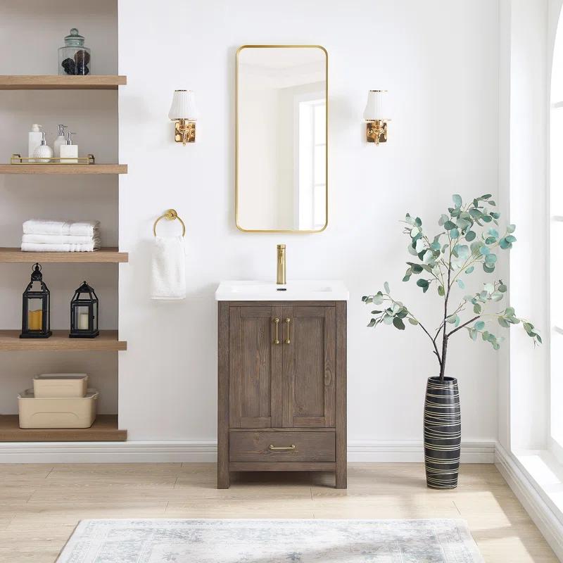 Vinnova 23.6'' Single Bathroom Vanity with Ceramic Top
