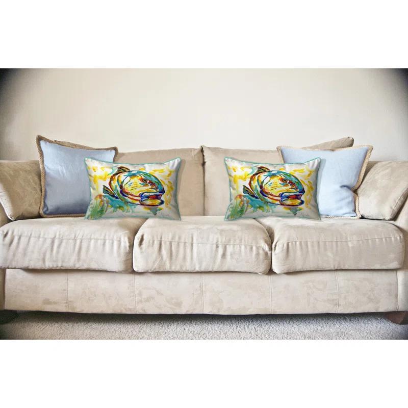 Betsy Drake Interiors Indoor/Outdoor Throw Pillow