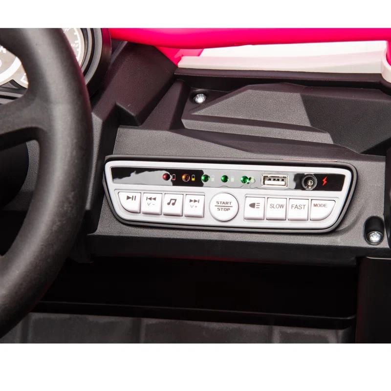 Anrli 24V 4WD Kids Electric UTV w/ Remote Control, Large Seat & 3 Speeds (Ages 3-8)