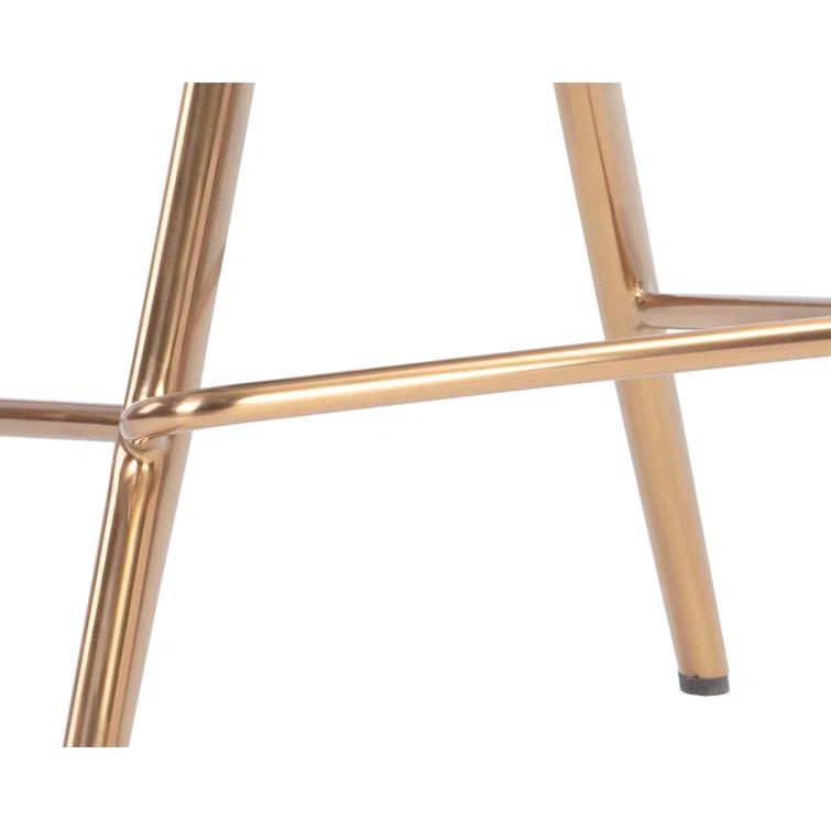 Belfast Koala Grey Gold-Base Swivel 26" Bar Stool
