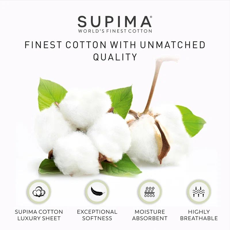 Ultra-Soft & Silky 800TC Premium-Quality Supima Cotton Sheet Set