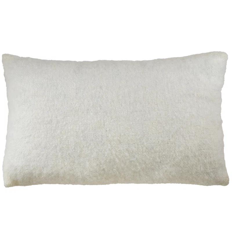 Saro Angora Collection Reversible Throw Pillow