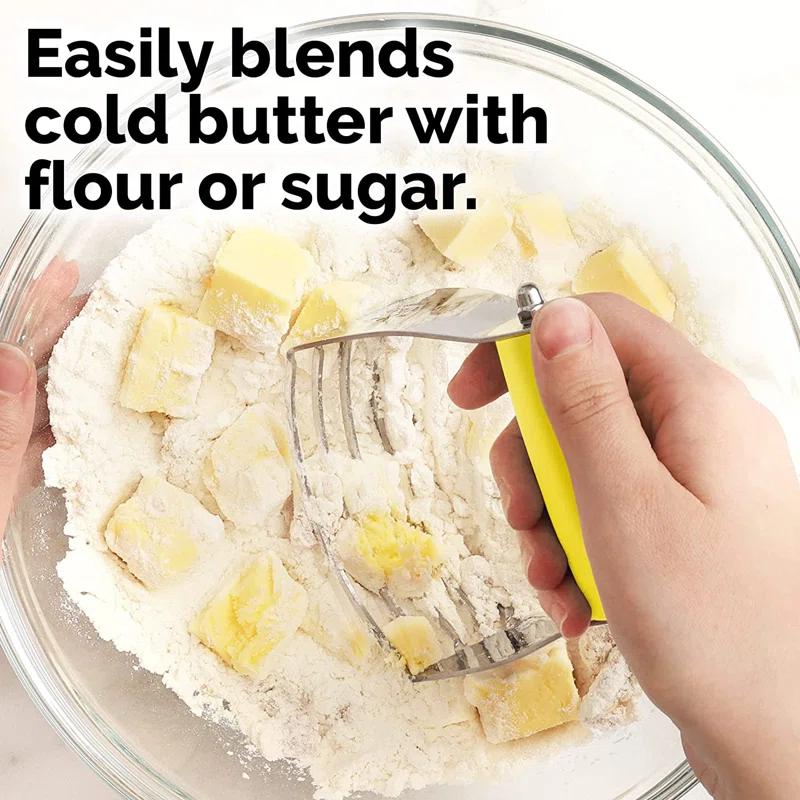 Zulay Kitchen Professional Dough Blender & Pastry Cutter Stainless Steel Dishwasher-Safe